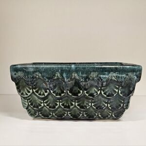 Vintage an Beautiful Hull USA Green Planter with Textured Design
